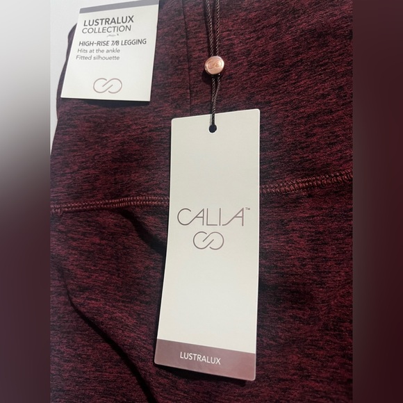 NWT Calia Lustralux Collection High Rise 7/8 Legging—Size Large in New Maroon - Picture 6 of 9